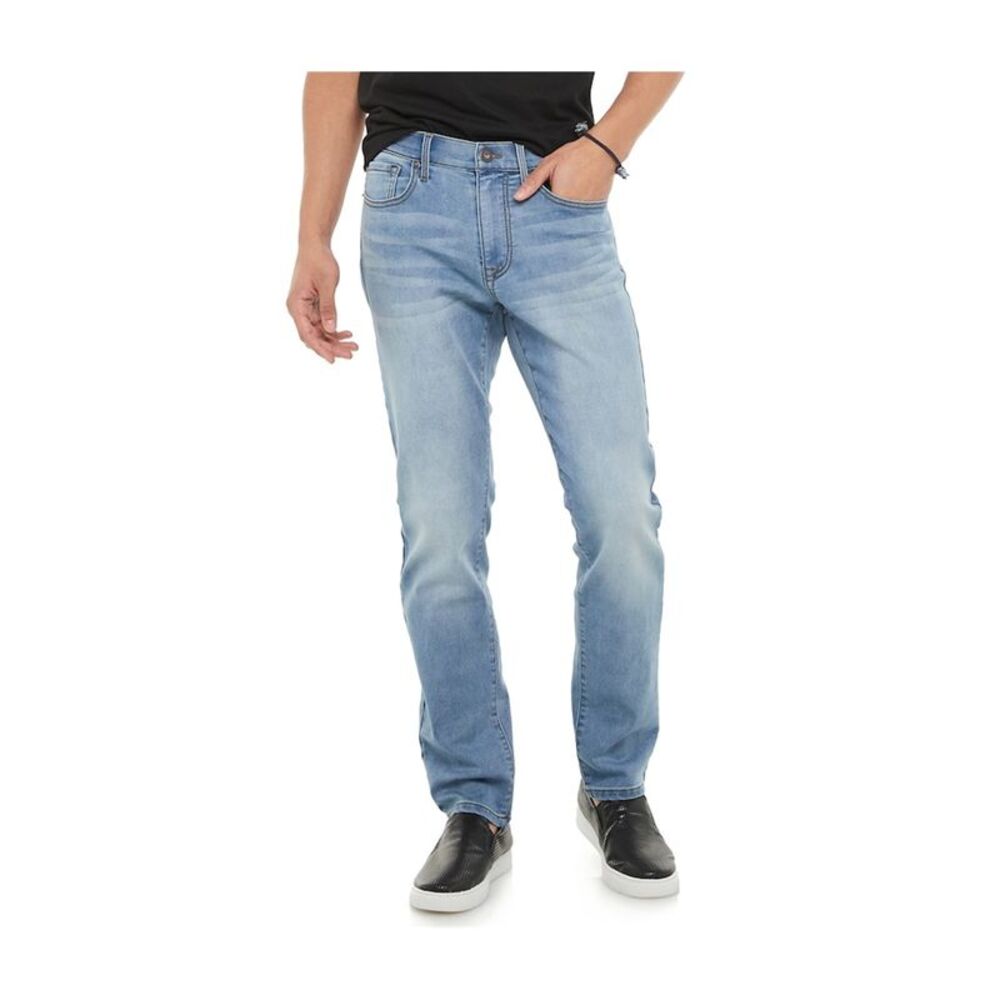 LAZER Mens Comfort Flex Skinny-Fit Straight Leg Skinny Jeans, NWT